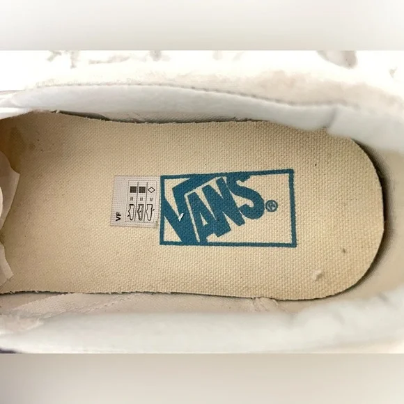 Vans Slip On Rainbow‎ Sneakers Womens Size 7.5 White Retro - Picture 6 of 9